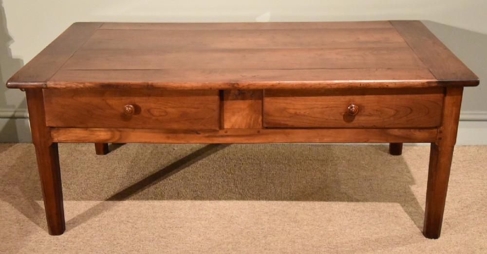 A Super French Cherry Wood Coffee Table of Excellent Colour