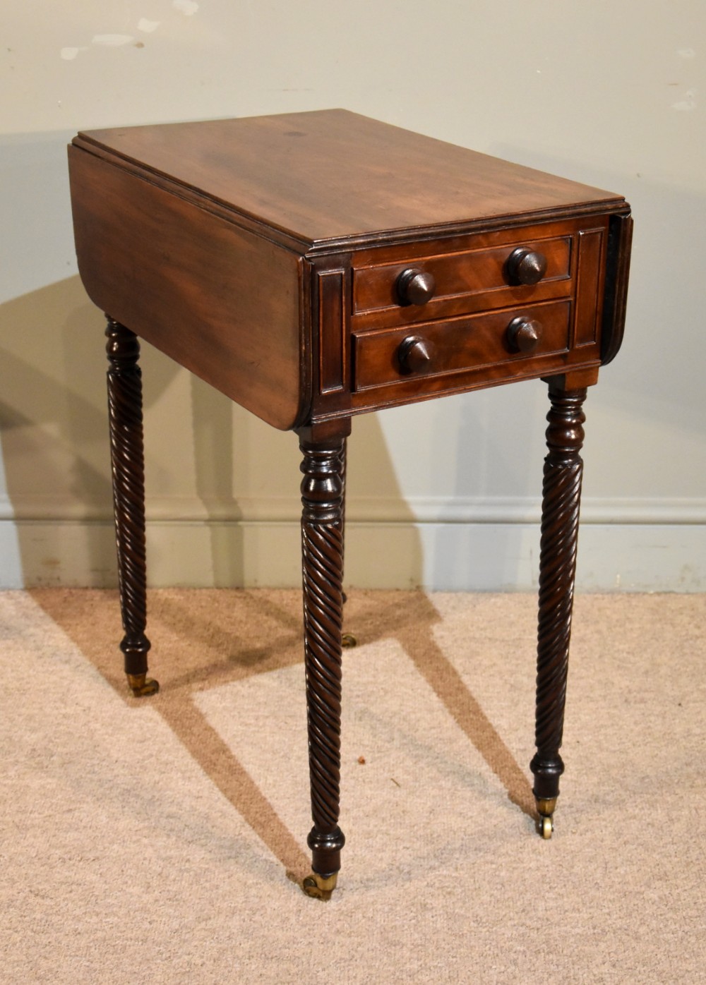 An Elegant Regency Mahogany Side Table
