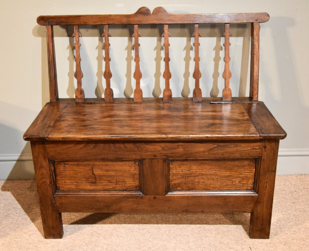 An Elegant Breton Mid 19th Century French Chestnut Bench 