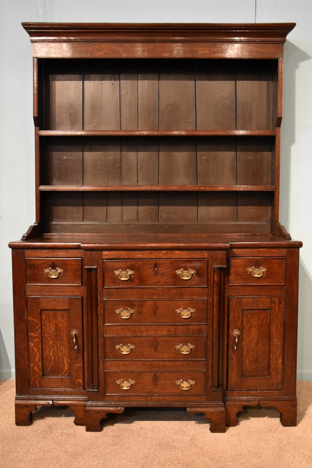 An Elegant George III Oak North Country Dresser