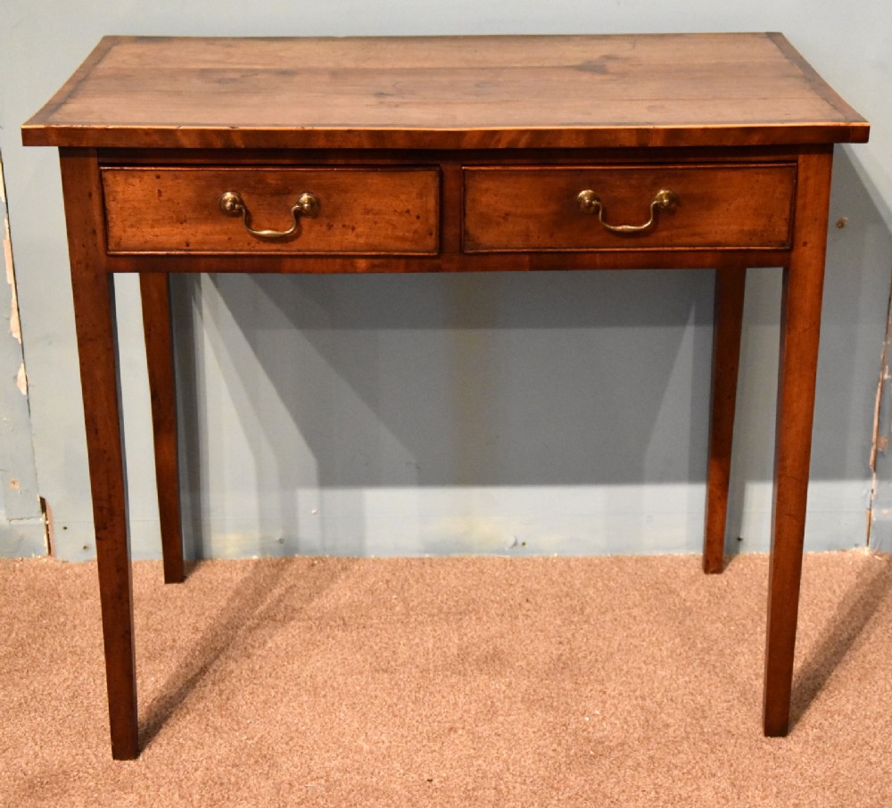 Elegant George III Elm, Ash and Walnut Side Table