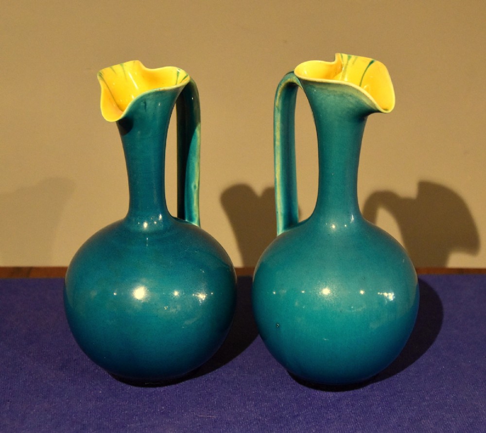 Pair of Art Nouveau Linthorpe Ewers Vases