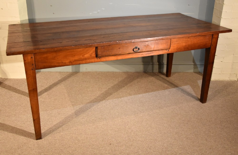 A Lovely Mid 19th Century French Cherry Wood Farmhouse Table