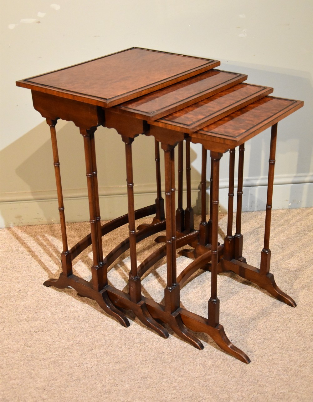 A Superb Thuya Wood Nest of Four Tables