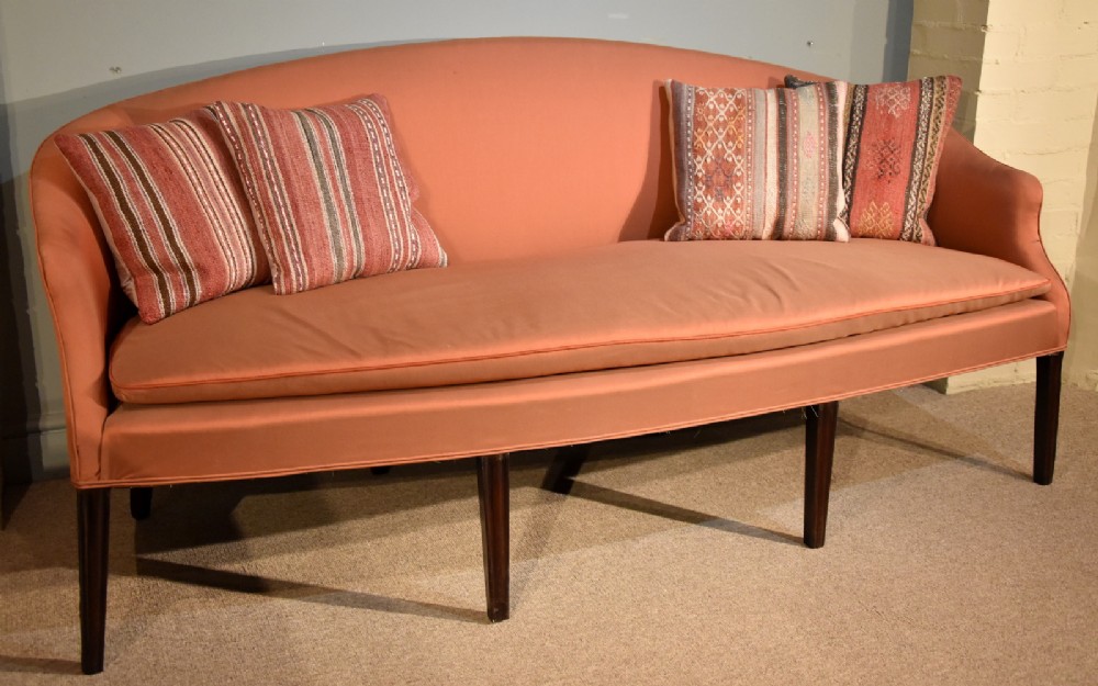A Fine Late 18th Century Mahogany Camel Back Sofa