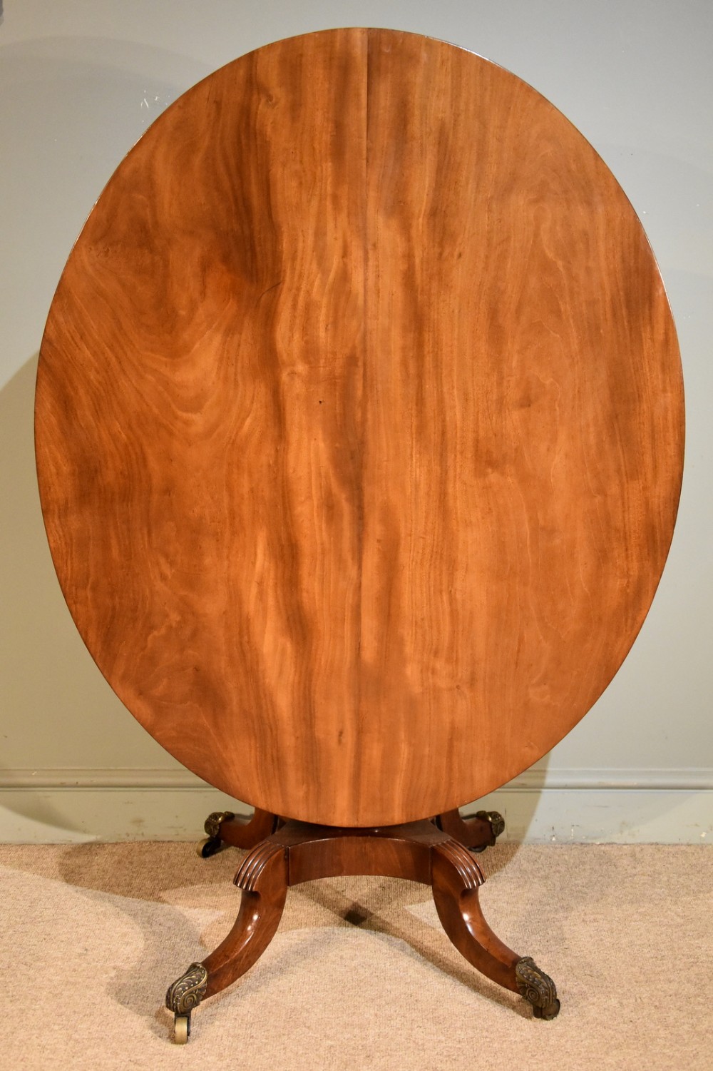 A Fine Regency Oval Pedestal Loo Table