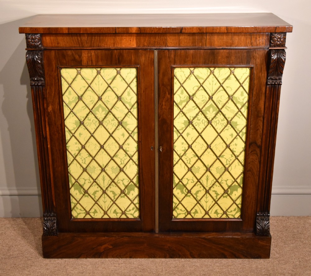 A Fine Quality Regency Period Rosewood Cabinet