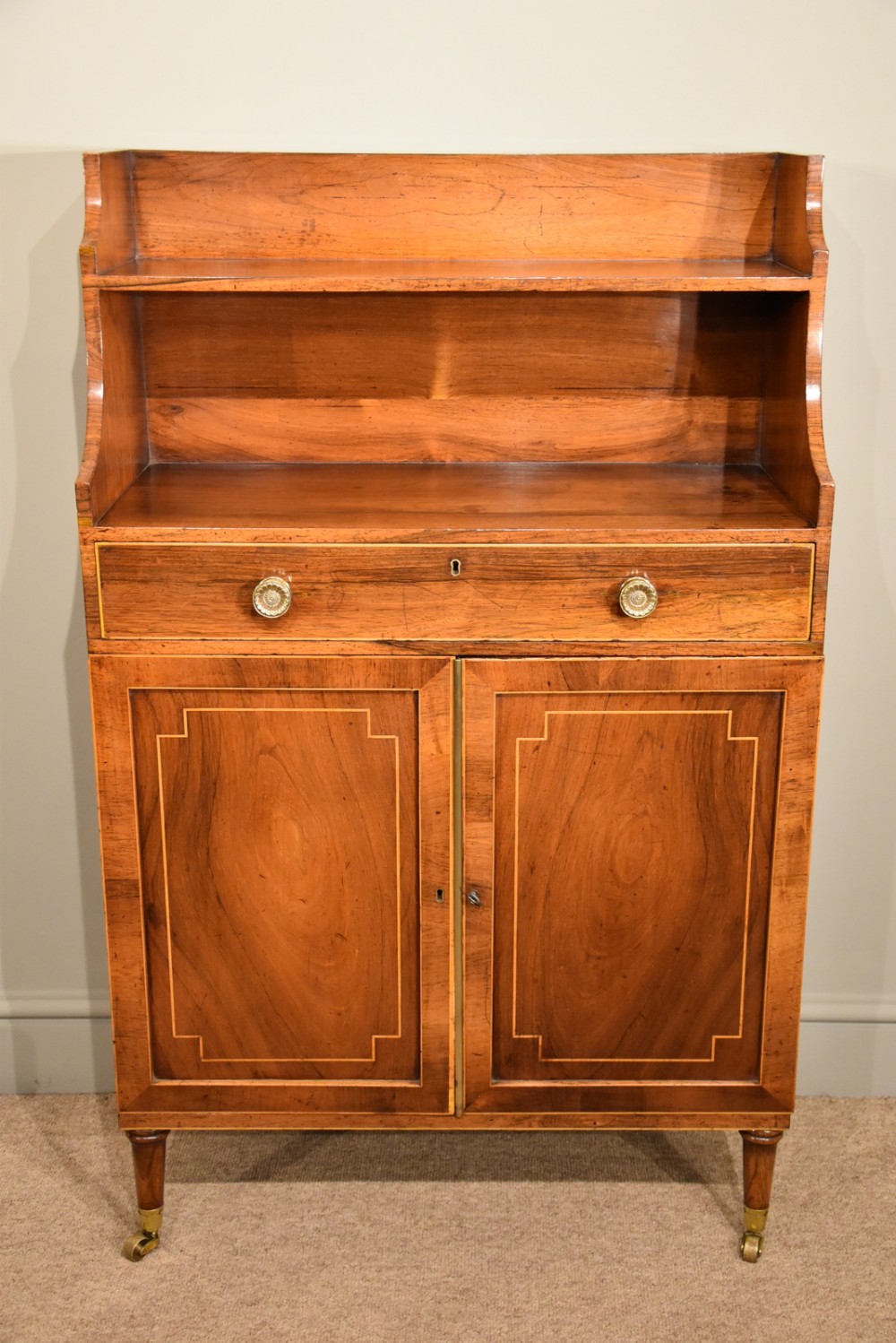 An Excellent Regency Period Rosewood Two Door Cabinet 
