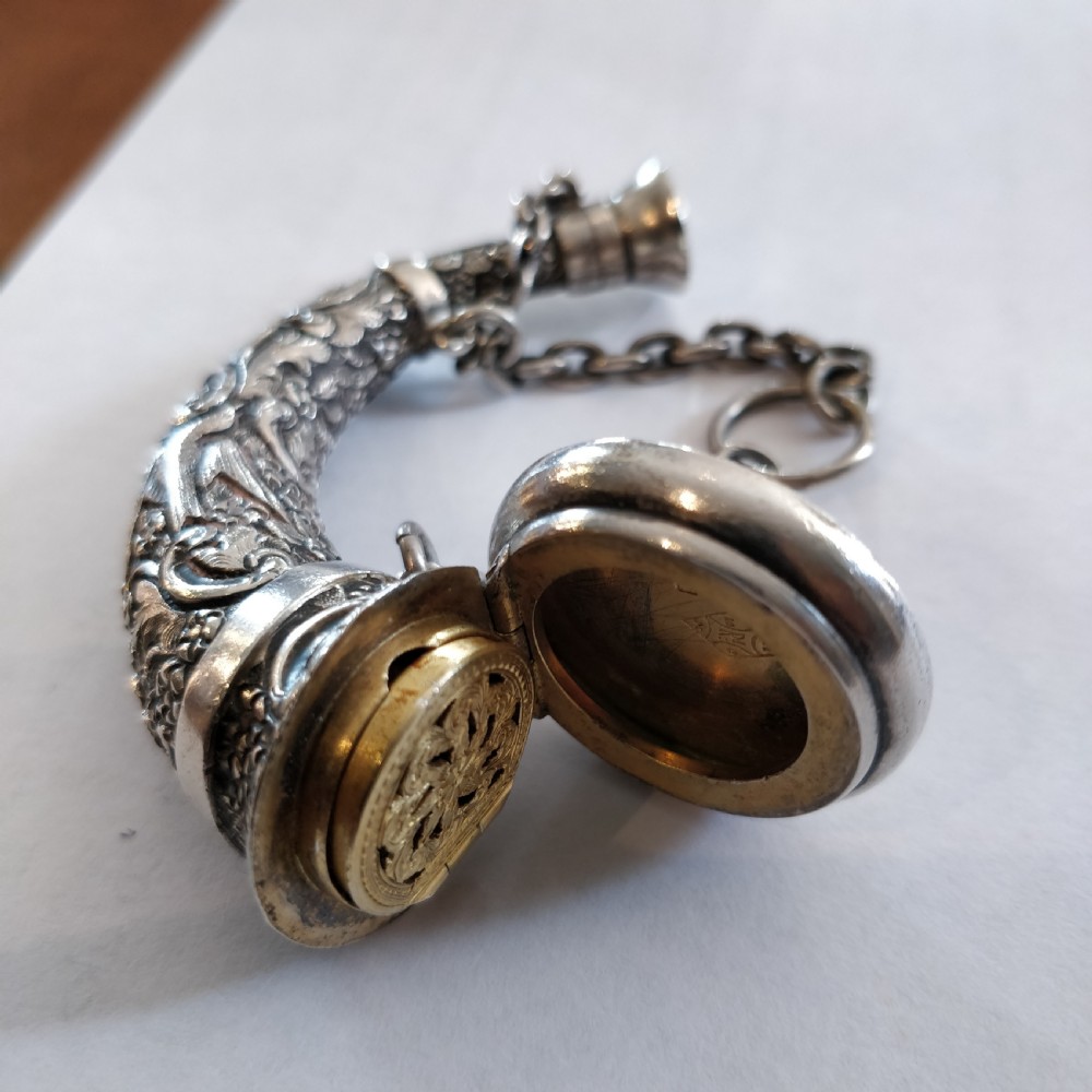 Sampson Mordan Silver Vinaigrette and Scent Bottle View IV