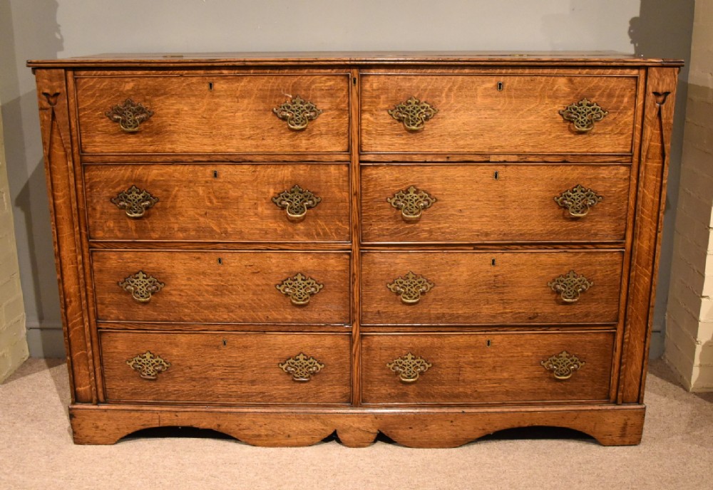 George III Golden Oak Double Chest of Drawers