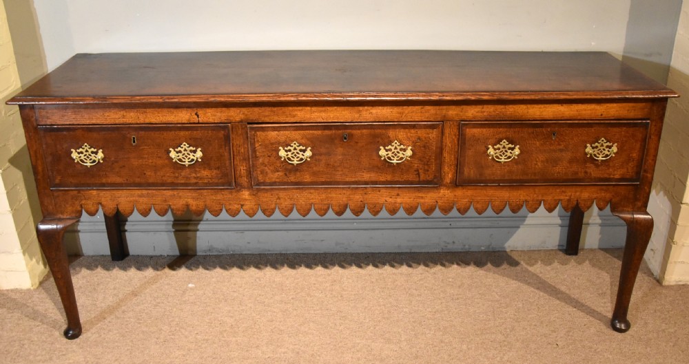 George II Oak Dresser With Scalloped Edge View II