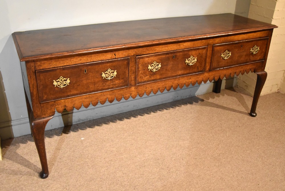 George II Oak Dresser With Scalloped Edge View III