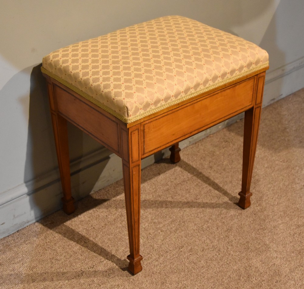 Edwardian Satinwood Music Stool