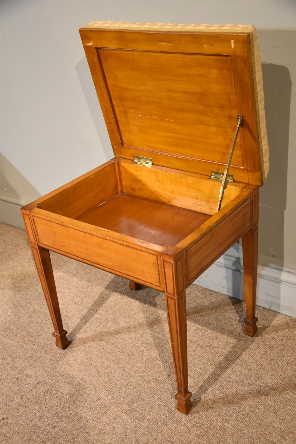Edwardian Satinwood Music Stool View IV