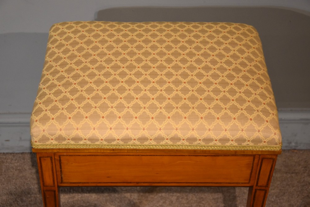Edwardian Satinwood Music Stool View V
