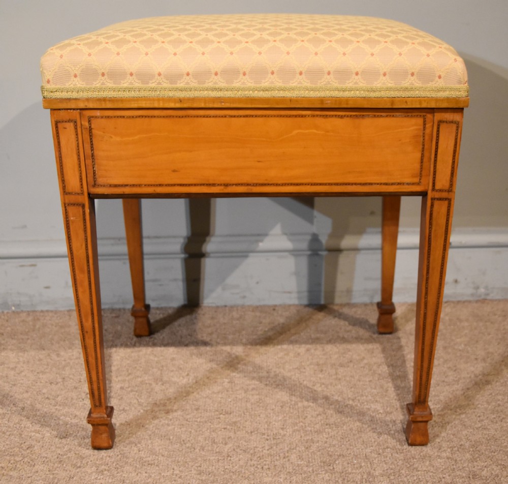 Edwardian Satinwood Music Stool View VI