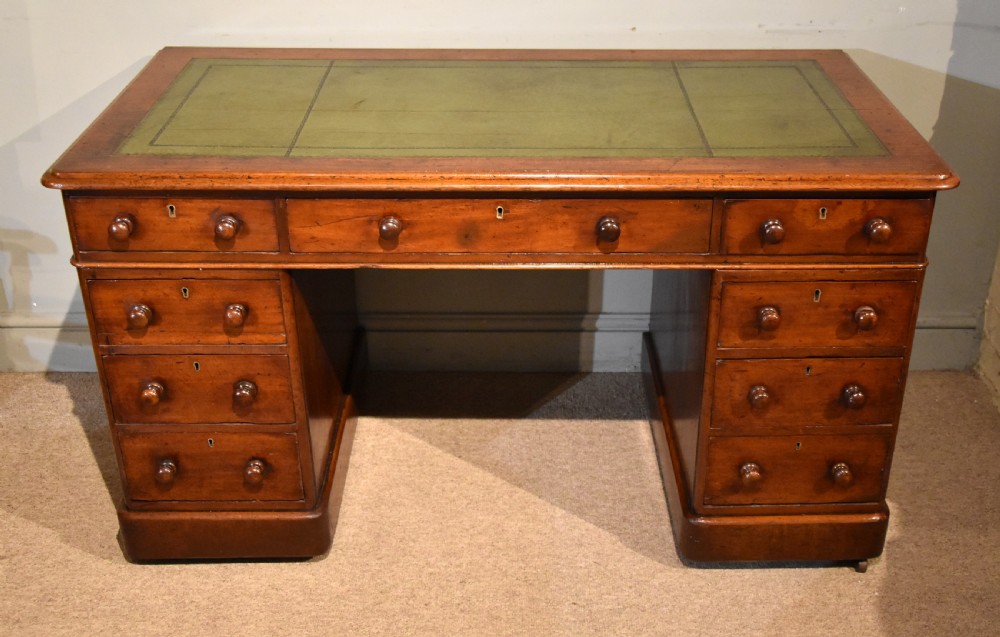 Victorian Mahogany Pedestal Desk View II