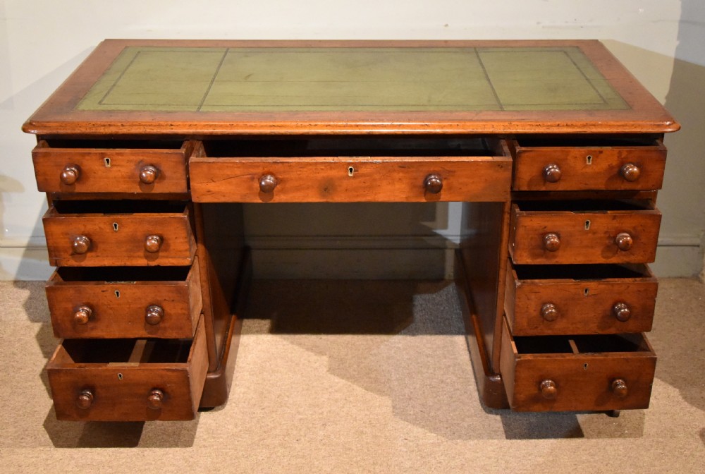Victorian Mahogany Pedestal Desk View III