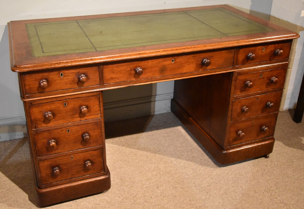 Victorian Mahogany Pedestal Desk View IV
