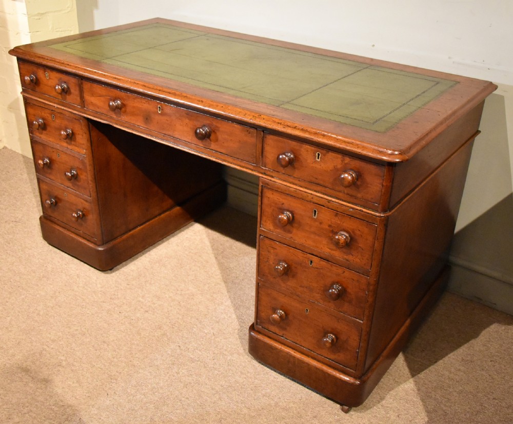 Victorian Mahogany Pedestal Desk View V