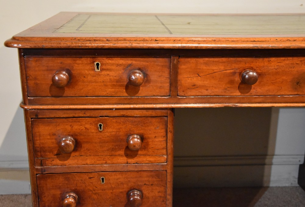 Victorian Mahogany Pedestal Desk View VII