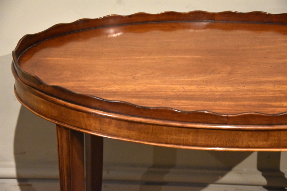 George III Mahogany Oval Tray on Stand View II