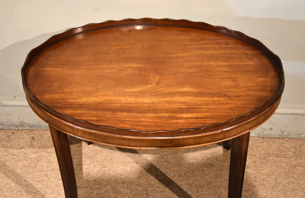 George III Mahogany Oval Tray on Stand View IV
