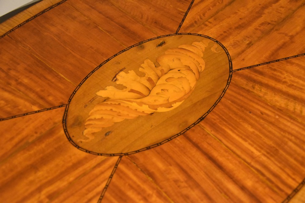 Edwardian Satinwood Inlaid Oval Table View IV