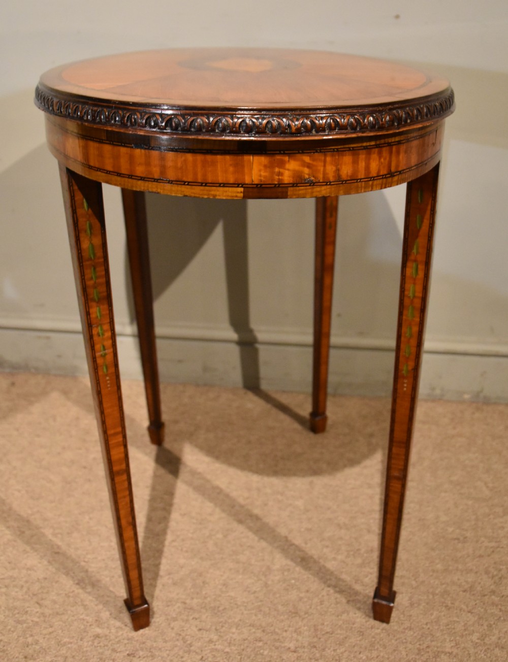 Edwardian Satinwood Inlaid Oval Table View VII