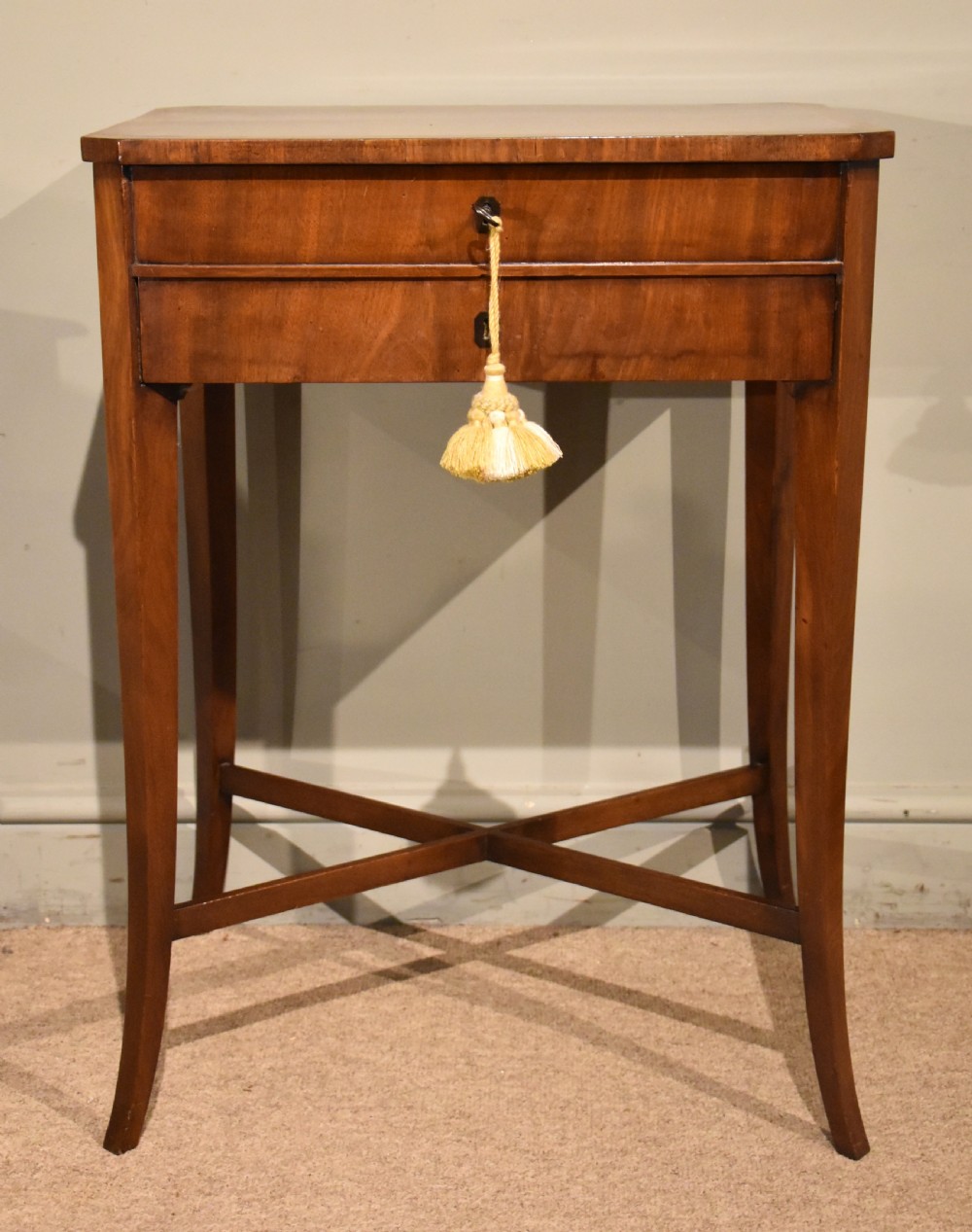 Regency Mahogany Work Table with Fitted Interior