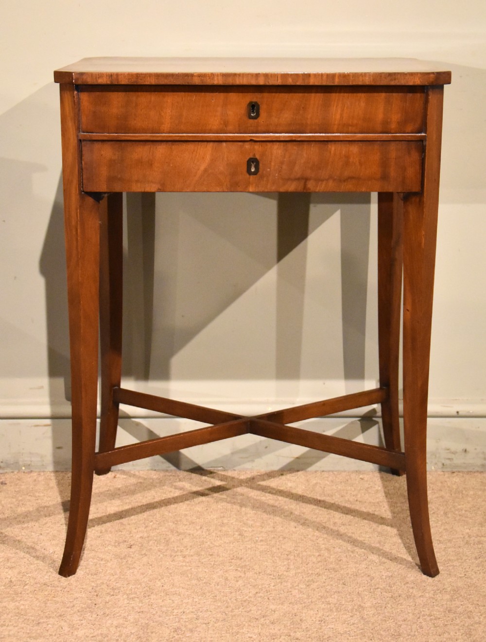 Regency Mahogany Work Table with Fitted Interior View III