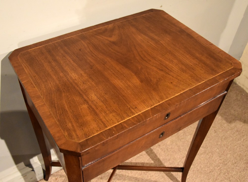Regency Mahogany Work Table with Fitted Interior View VII