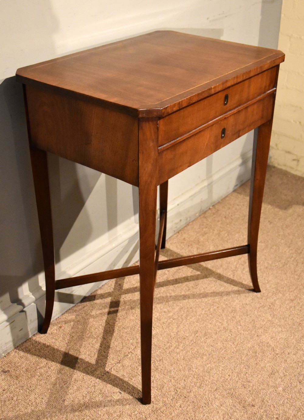 Regency Mahogany Work Table with Fitted Interior View VIII