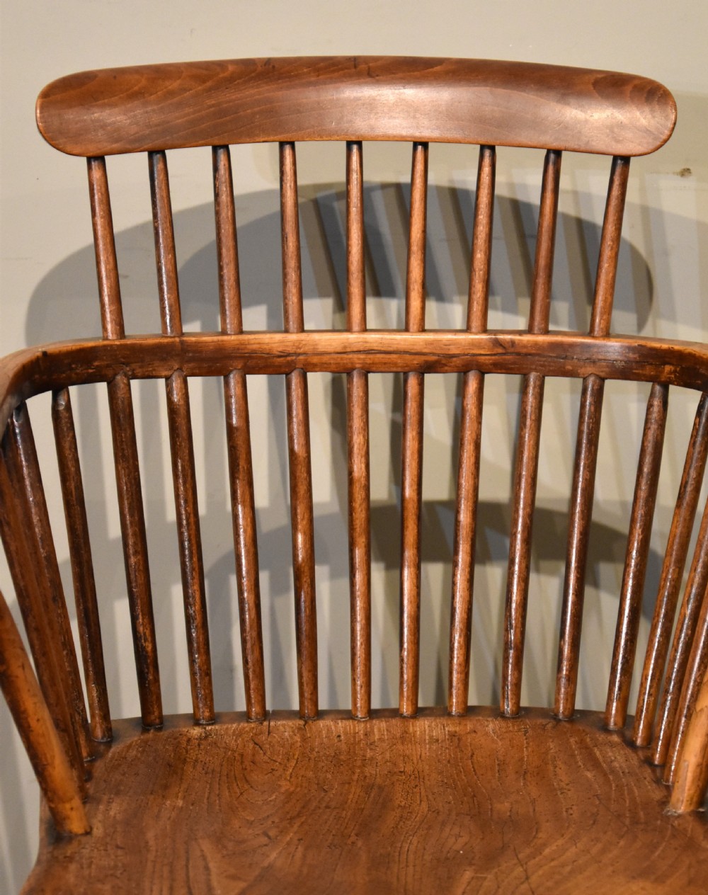 Pair 19th Century Country Ash Elm Windsor Armchairs View VII
