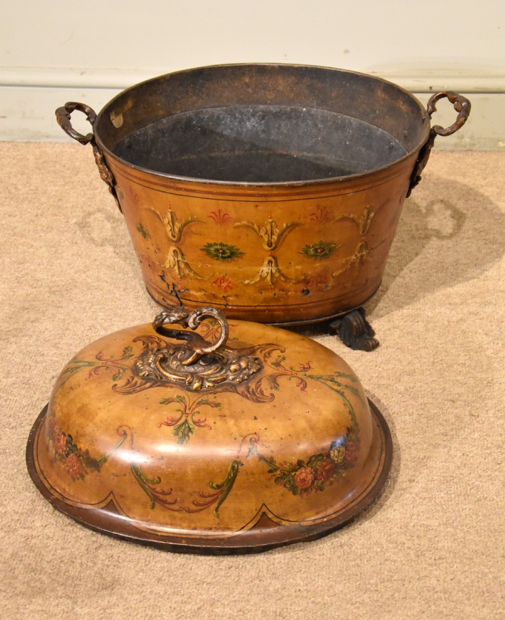 Mid Victorian Tole Ware Coal Bin View II