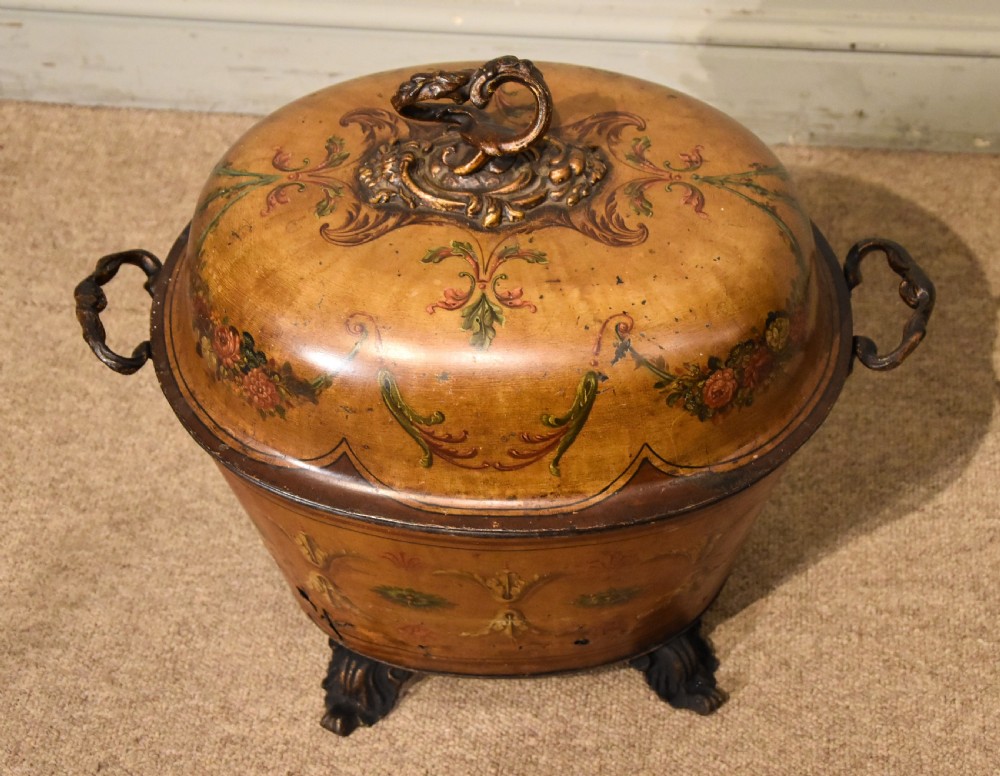 Mid Victorian Tole Ware Coal Bin View III
