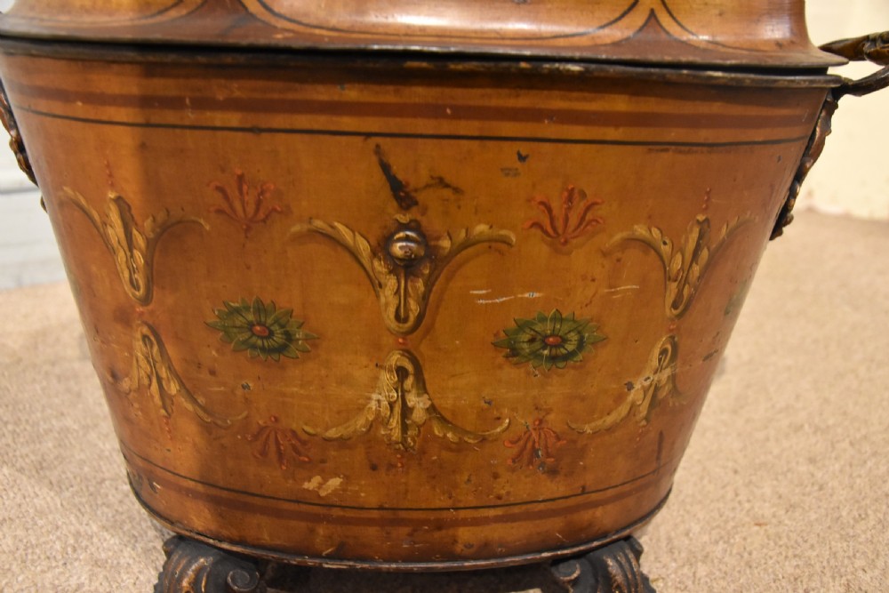 Mid Victorian Tole Ware Coal Bin View VI