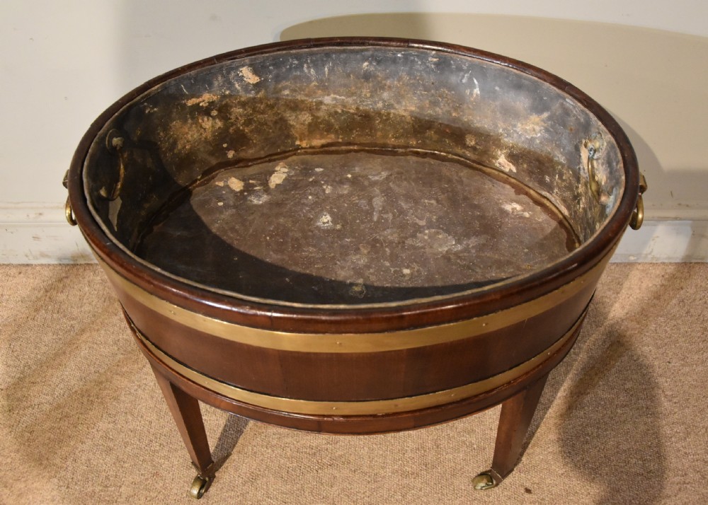 George III Mahogany Oval Wine Cooler  View III