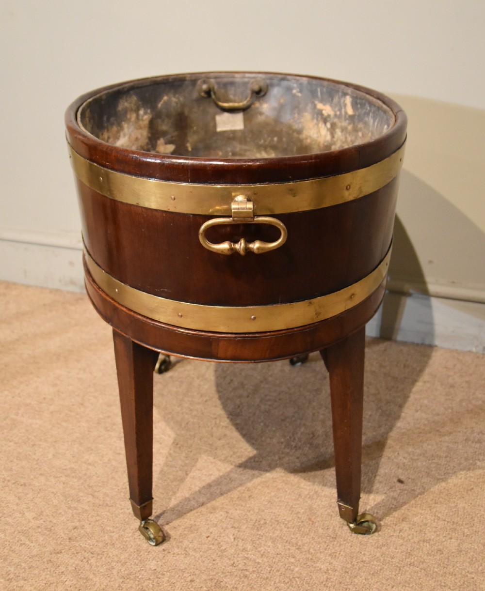 George III Mahogany Oval Wine Cooler  View IV