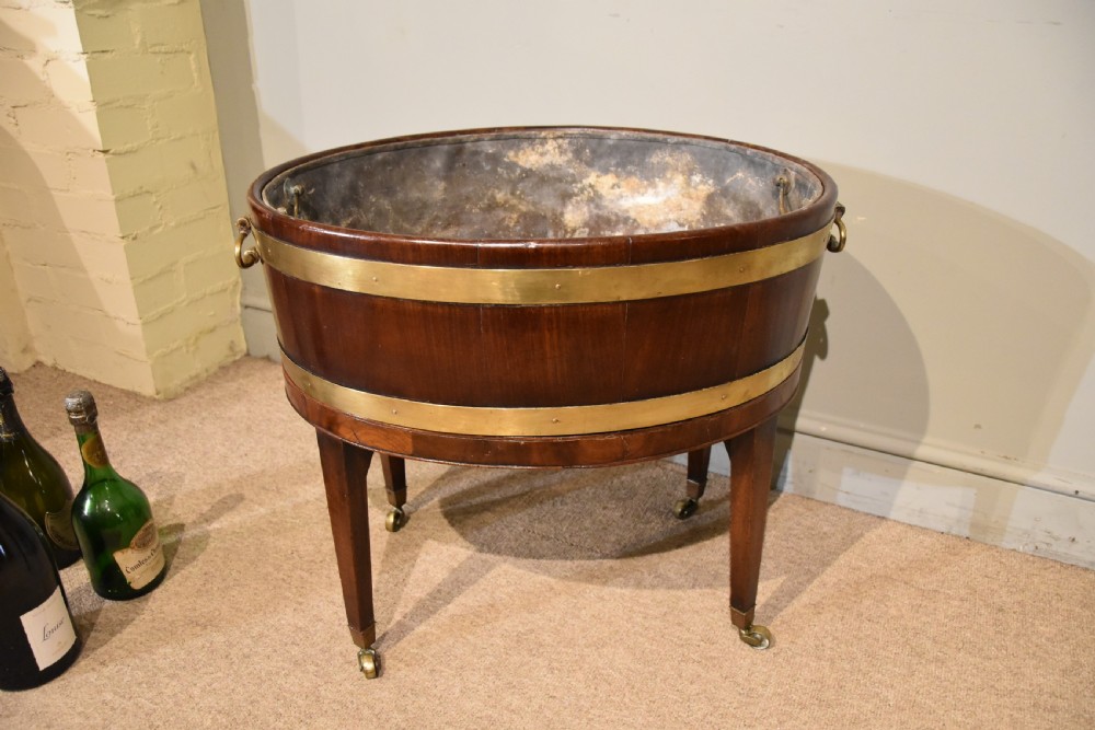 George III Mahogany Oval Wine Cooler  View VI
