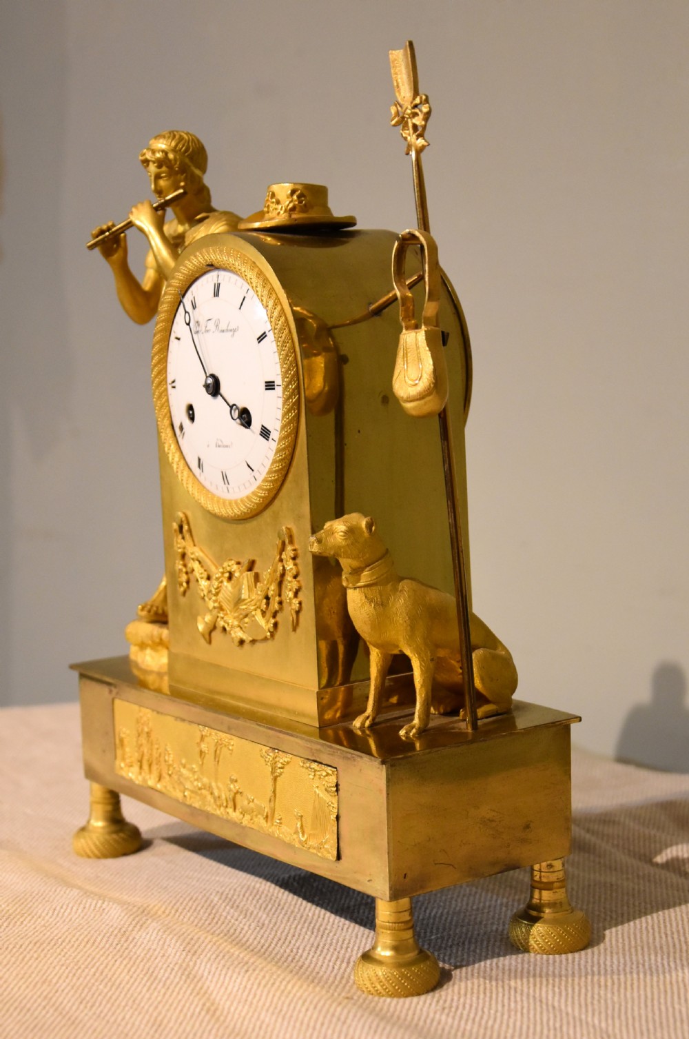 French Empire Ormolu Mantel Clock View IV