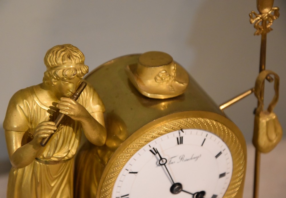 French Empire Ormolu Mantel Clock View VI