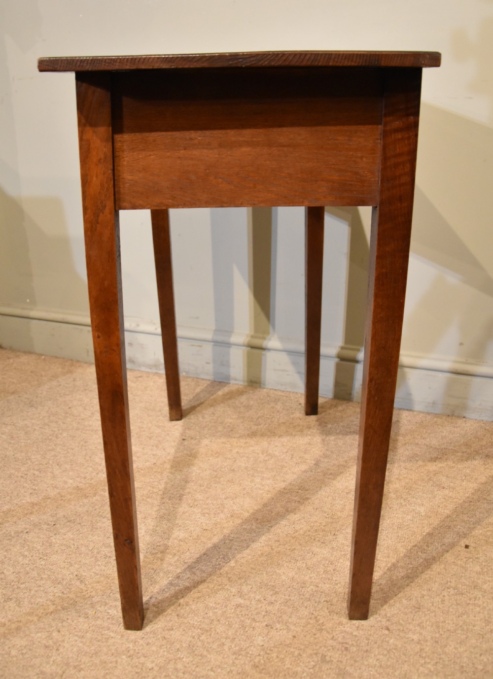 19th Century Oak French Two Drawer Side Table View VII