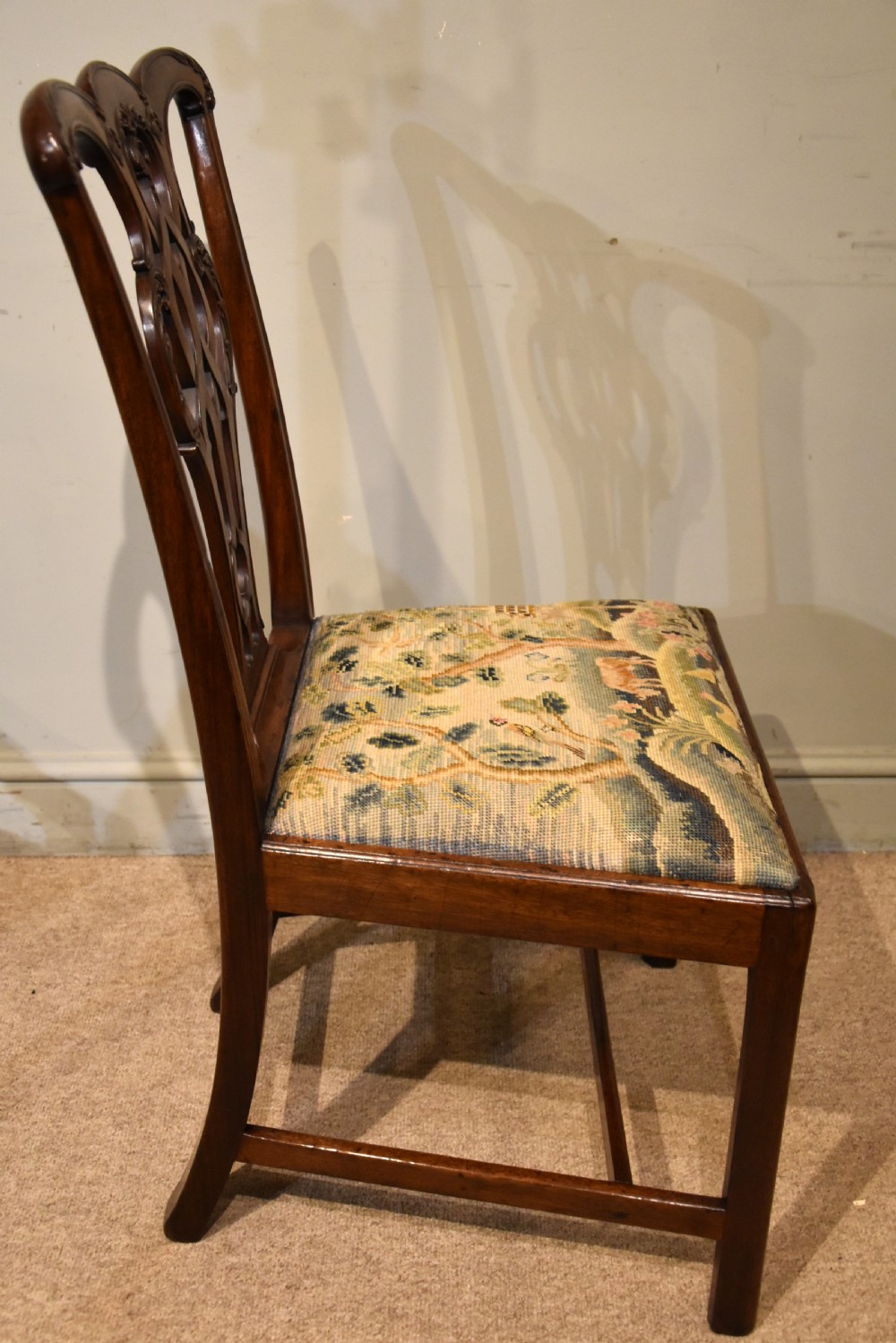 George III Style Carved Mahogany Side Chair View IV