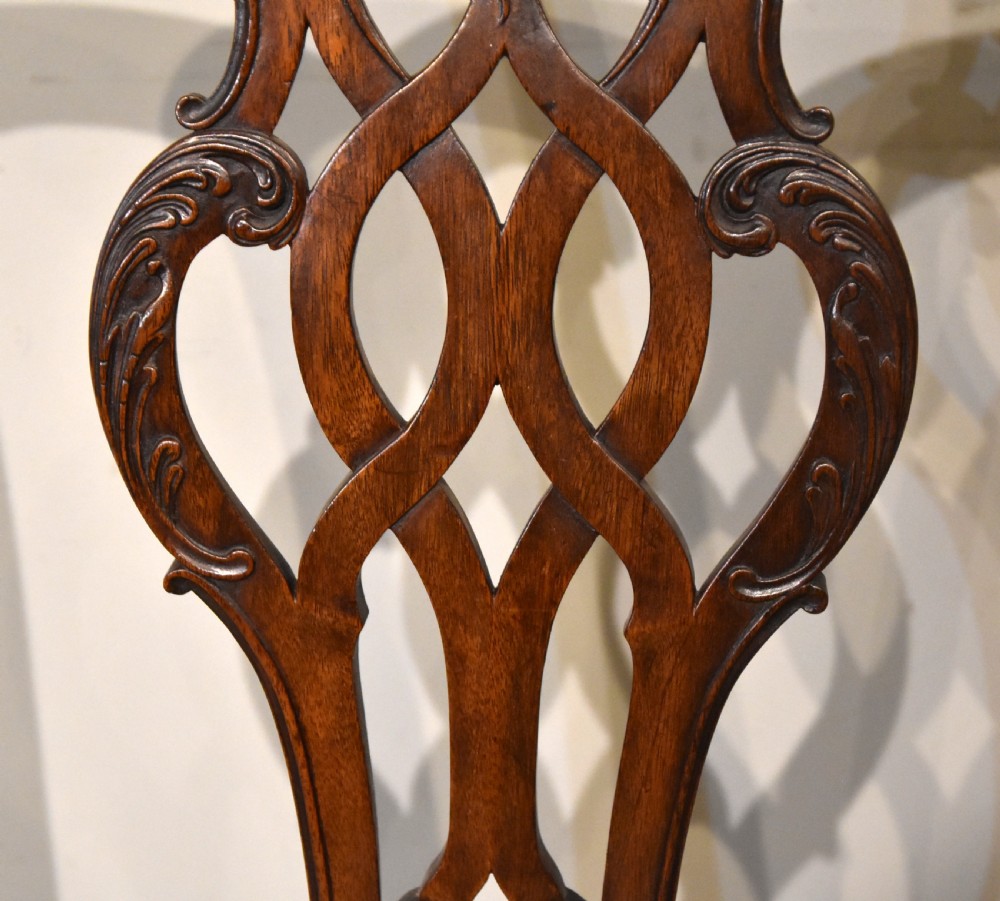 George III Style Carved Mahogany Side Chair View VI