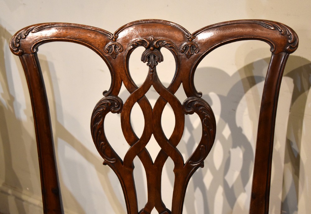 George III Style Carved Mahogany Side Chair View VII