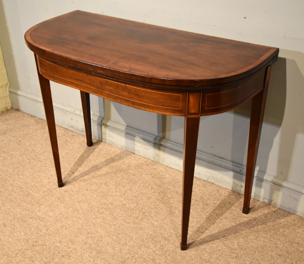 18th Century Mahogany Cross-banded Card Table