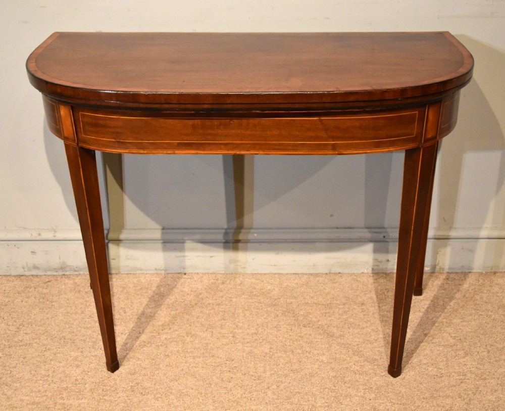 18th Century Mahogany Cross-banded Card Table View II