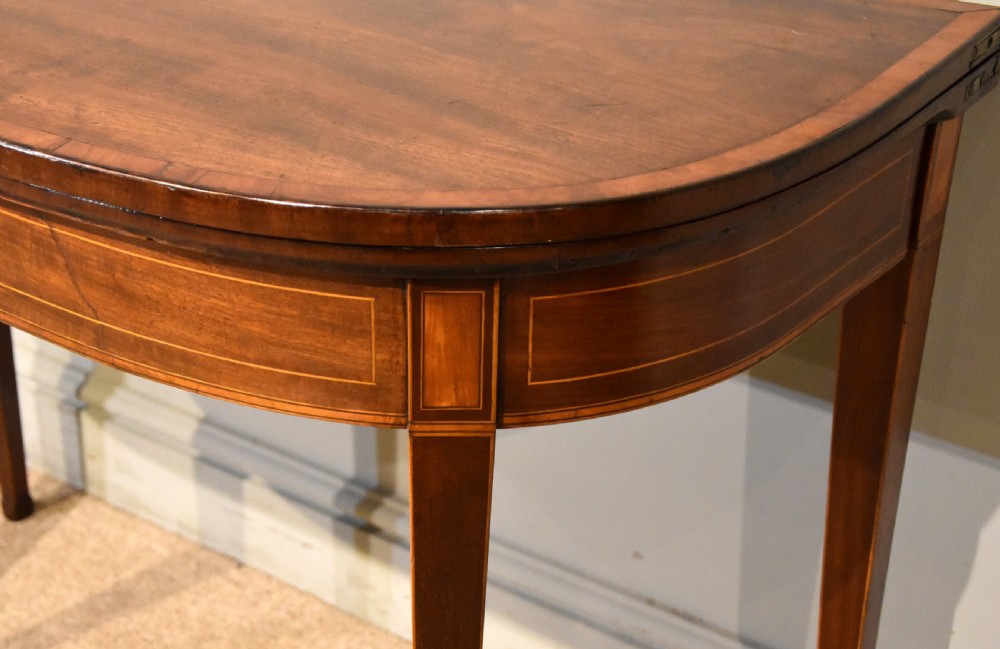 18th Century Mahogany Cross-banded Card Table View IV