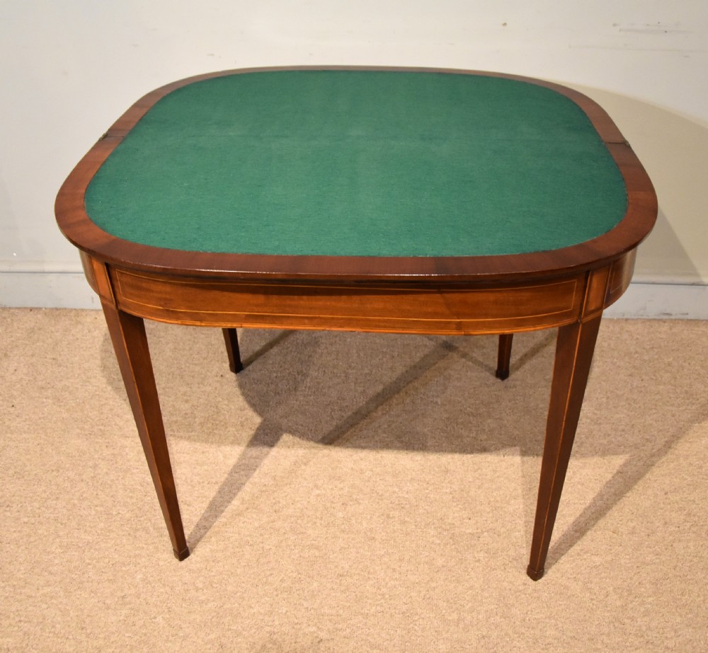 18th Century Mahogany Cross-banded Card Table View VI
